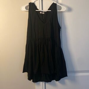 Black peplum tank